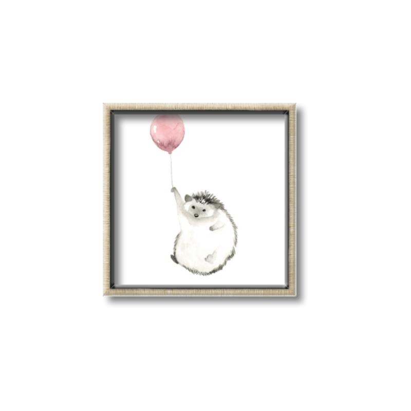 Picture of Hedgehog Balloons II _GroupedProduct_Square_Mini_ _GroupedProduct_Square_Canvas_Framed_