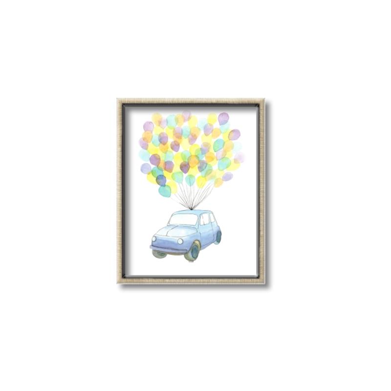 Picture of Balloon Car _GroupedProduct_Rectangle_Portrait_Mini_ _GroupedProduct_Rectangle_Portrait_Canvas_Framed_