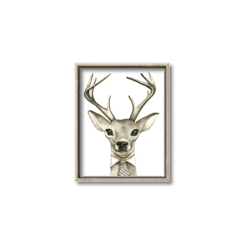 Picture of Baby Deer with Short Tie _GroupedProduct_Rectangle_Portrait_Mini_ _GroupedProduct_Rectangle_Portrait_Canvas_Framed_
