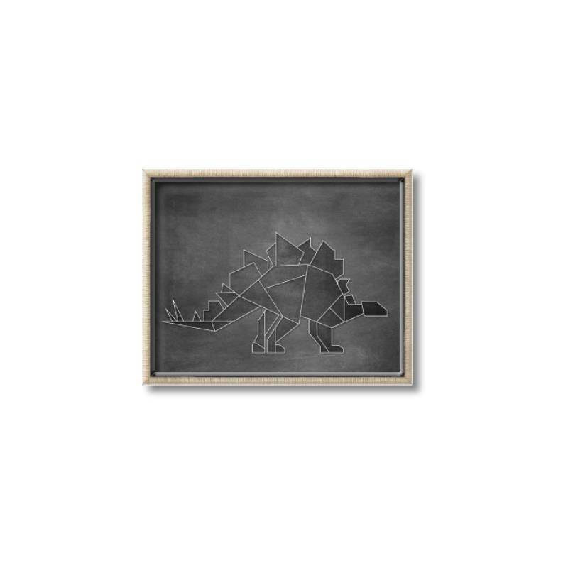 Picture of Geo Dino I Black  _GroupedProduct_Rectangle_Landscape_Mini_ _GroupedProduct_Rectangle_Landscape_Canvas_Framed_