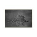Picture of Geo Dino I Black  _GroupedProduct_Rectangle_Landscape_Mini_ _GroupedProduct_Rectangle_Landscape_Canvas_Framed_