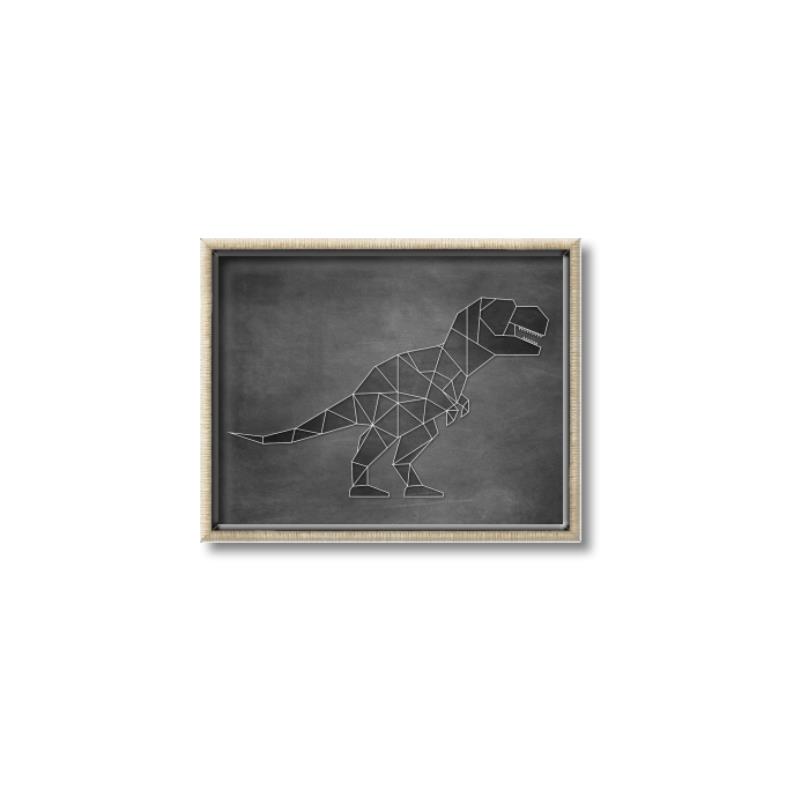 Picture of Geo Dino IV Black  _GroupedProduct_Rectangle_Landscape_Mini_ _GroupedProduct_Rectangle_Landscape_Canvas_Framed_