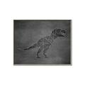 Picture of Geo Dino IV Black  _GroupedProduct_Rectangle_Landscape_Mini_ _GroupedProduct_Rectangle_Landscape_Canvas_Framed_