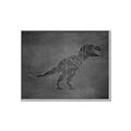 Picture of Geo Dino IV Black  _GroupedProduct_Rectangle_Landscape_Mini_ _GroupedProduct_Rectangle_Landscape_Canvas_Framed_