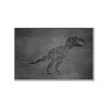 Picture of Geo Dino IV Black  _GroupedProduct_Rectangle_Landscape_Mini_ _GroupedProduct_Rectangle_Landscape_Canvas_Framed_