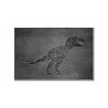 Picture of Geo Dino IV Black  _GroupedProduct_Rectangle_Landscape_Mini_ _GroupedProduct_Rectangle_Landscape_Canvas_Framed_