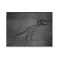 Picture of Geo Dino IV Black  _GroupedProduct_Rectangle_Landscape_Mini_ _GroupedProduct_Rectangle_Landscape_Canvas_Framed_
