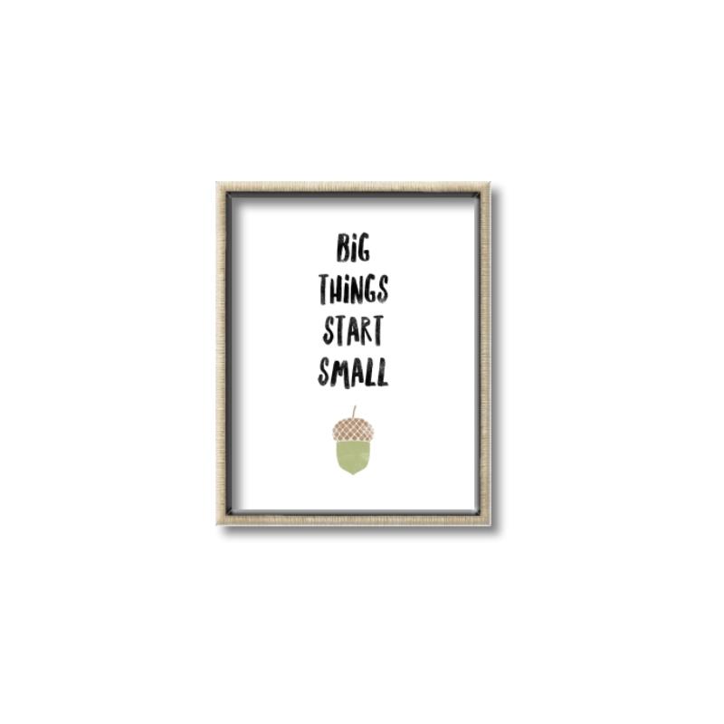 Picture of Big Things Start Small _GroupedProduct_Rectangle_Portrait_Mini_ _GroupedProduct_Rectangle_Portrait_Canvas_Framed_