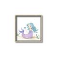Picture of Blue Hair Mermaid _GroupedProduct_Square_Mini_ _GroupedProduct_Square_Canvas_Framed_