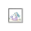 Picture of Blue Hair Mermaid _GroupedProduct_Square_Mini_ _GroupedProduct_Square_Canvas_Framed_