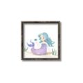 Picture of Blue Hair Mermaid _GroupedProduct_Square_Mini_ _GroupedProduct_Square_Canvas_Framed_