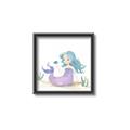 Picture of Blue Hair Mermaid _GroupedProduct_Square_Mini_ _GroupedProduct_Square_Canvas_Framed_