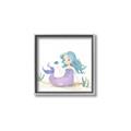 Picture of Blue Hair Mermaid _GroupedProduct_Square_Mini_ _GroupedProduct_Square_Canvas_Framed_