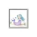 Picture of Blue Hair Mermaid _GroupedProduct_Square_Mini_ _GroupedProduct_Square_Canvas_Framed_