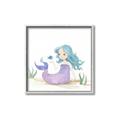Picture of Blue Hair Mermaid _GroupedProduct_Square_Mini_ _GroupedProduct_Square_Canvas_Framed_