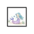 Picture of Blue Hair Mermaid _GroupedProduct_Square_Mini_ _GroupedProduct_Square_Canvas_Framed_