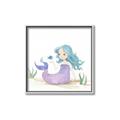 Picture of Blue Hair Mermaid _GroupedProduct_Square_Mini_ _GroupedProduct_Square_Canvas_Framed_