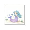Picture of Blue Hair Mermaid _GroupedProduct_Square_Mini_ _GroupedProduct_Square_Canvas_Framed_