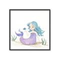 Picture of Blue Hair Mermaid _GroupedProduct_Square_Mini_ _GroupedProduct_Square_Canvas_Framed_
