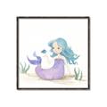 Picture of Blue Hair Mermaid _GroupedProduct_Square_Mini_ _GroupedProduct_Square_Canvas_Framed_