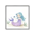 Picture of Blue Hair Mermaid _GroupedProduct_Square_Mini_ _GroupedProduct_Square_Canvas_Framed_
