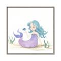 Picture of Blue Hair Mermaid _GroupedProduct_Square_Mini_ _GroupedProduct_Square_Canvas_Framed_
