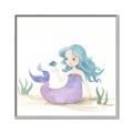 Picture of Blue Hair Mermaid _GroupedProduct_Square_Mini_ _GroupedProduct_Square_Canvas_Framed_