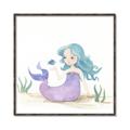 Picture of Blue Hair Mermaid _GroupedProduct_Square_Mini_ _GroupedProduct_Square_Canvas_Framed_