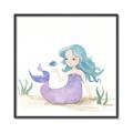 Picture of Blue Hair Mermaid _GroupedProduct_Square_Mini_ _GroupedProduct_Square_Canvas_Framed_