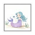 Picture of Blue Hair Mermaid _GroupedProduct_Square_Mini_ _GroupedProduct_Square_Canvas_Framed_