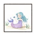 Picture of Blue Hair Mermaid _GroupedProduct_Square_Mini_ _GroupedProduct_Square_Canvas_Framed_