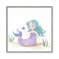 Picture of Blue Hair Mermaid _GroupedProduct_Square_Mini_ _GroupedProduct_Square_Canvas_Framed_