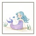 Picture of Blue Hair Mermaid _GroupedProduct_Square_Mini_ _GroupedProduct_Square_Canvas_Framed_