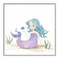 Picture of Blue Hair Mermaid _GroupedProduct_Square_Mini_ _GroupedProduct_Square_Canvas_Framed_
