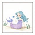Picture of Blue Hair Mermaid _GroupedProduct_Square_Mini_ _GroupedProduct_Square_Canvas_Framed_