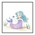 Picture of Blue Hair Mermaid _GroupedProduct_Square_Mini_ _GroupedProduct_Square_Canvas_Framed_