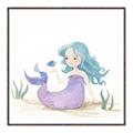 Picture of Blue Hair Mermaid _GroupedProduct_Square_Mini_ _GroupedProduct_Square_Canvas_Framed_