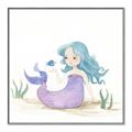 Picture of Blue Hair Mermaid _GroupedProduct_Square_Mini_ _GroupedProduct_Square_Canvas_Framed_