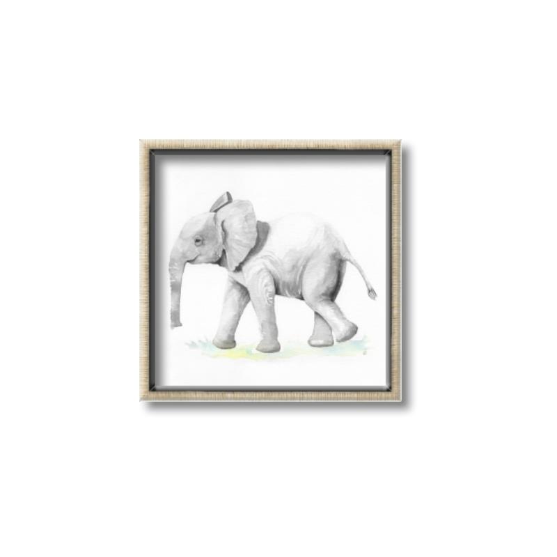 Picture of Jungle Elephant _GroupedProduct_Square_Mini_ _GroupedProduct_Square_Canvas_Framed_