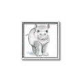 Picture of Tiny Hippo _GroupedProduct_Square_Mini_ _GroupedProduct_Square_Canvas_Framed_