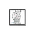 Picture of Tiny Hippo _GroupedProduct_Square_Mini_ _GroupedProduct_Square_Canvas_Framed_