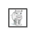 Picture of Tiny Hippo _GroupedProduct_Square_Mini_ _GroupedProduct_Square_Canvas_Framed_