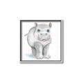 Picture of Tiny Hippo _GroupedProduct_Square_Mini_ _GroupedProduct_Square_Canvas_Framed_