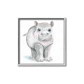 Picture of Tiny Hippo _GroupedProduct_Square_Mini_ _GroupedProduct_Square_Canvas_Framed_