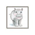 Picture of Tiny Hippo _GroupedProduct_Square_Mini_ _GroupedProduct_Square_Canvas_Framed_