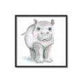 Picture of Tiny Hippo _GroupedProduct_Square_Mini_ _GroupedProduct_Square_Canvas_Framed_