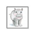 Picture of Tiny Hippo _GroupedProduct_Square_Mini_ _GroupedProduct_Square_Canvas_Framed_