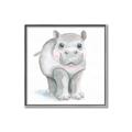 Picture of Tiny Hippo _GroupedProduct_Square_Mini_ _GroupedProduct_Square_Canvas_Framed_