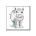 Picture of Tiny Hippo _GroupedProduct_Square_Mini_ _GroupedProduct_Square_Canvas_Framed_