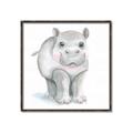 Picture of Tiny Hippo _GroupedProduct_Square_Mini_ _GroupedProduct_Square_Canvas_Framed_